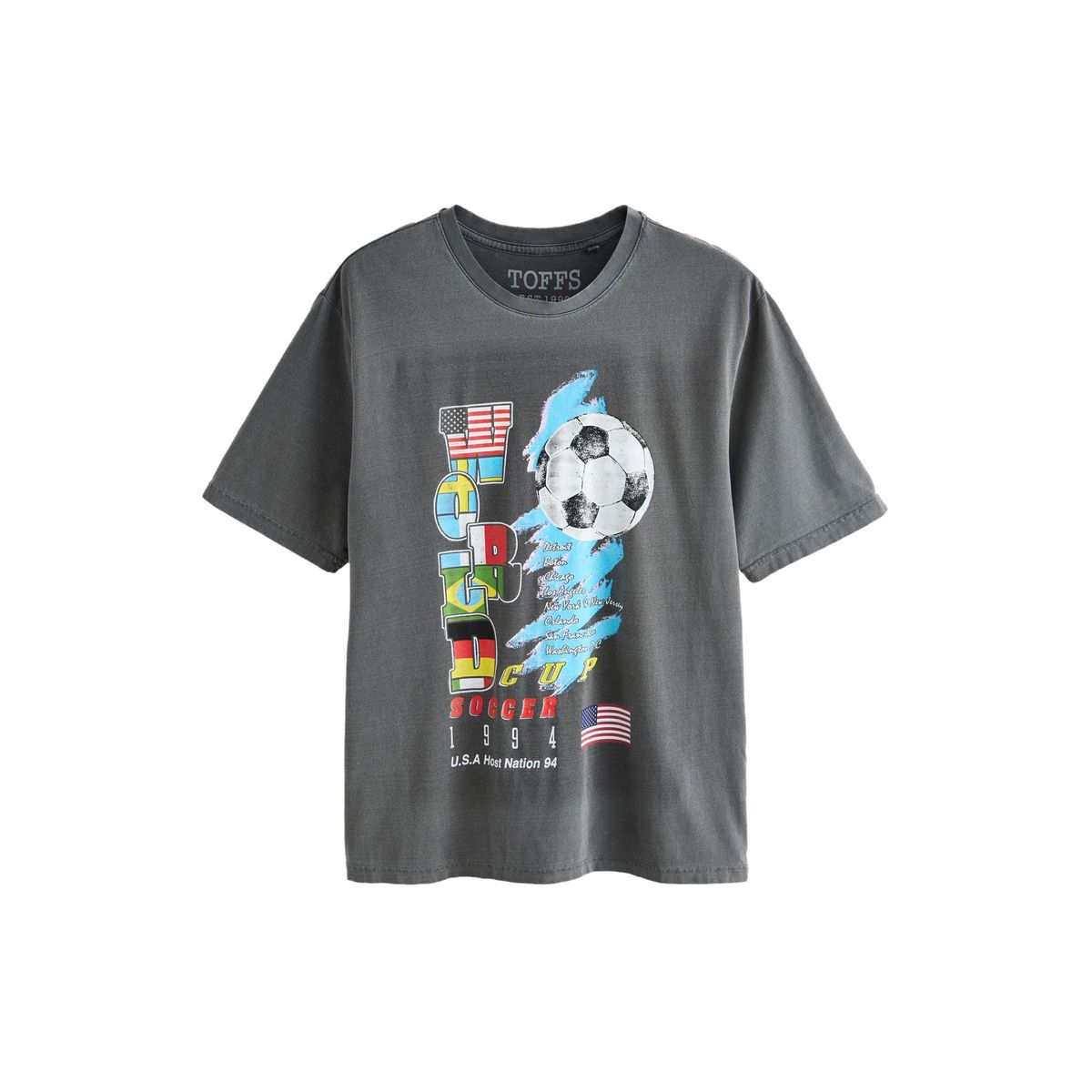 T-shirt décontracté coupe du monde football toffs gris, NEXT