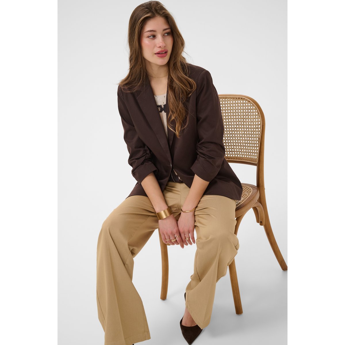 Blazer marron java, CREAM