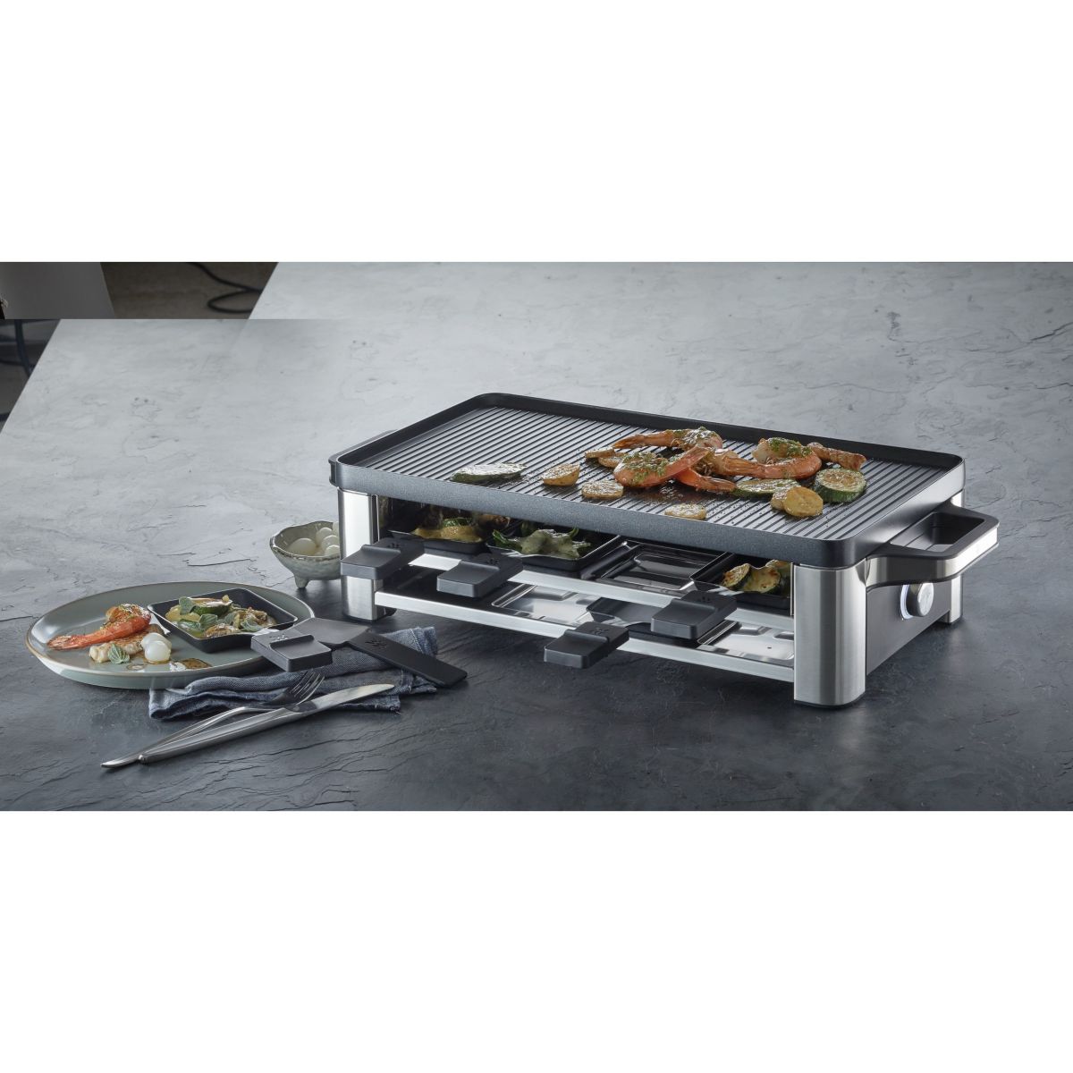 Raclette Lono Raclette Grill 8 Coupelles noir, WMF