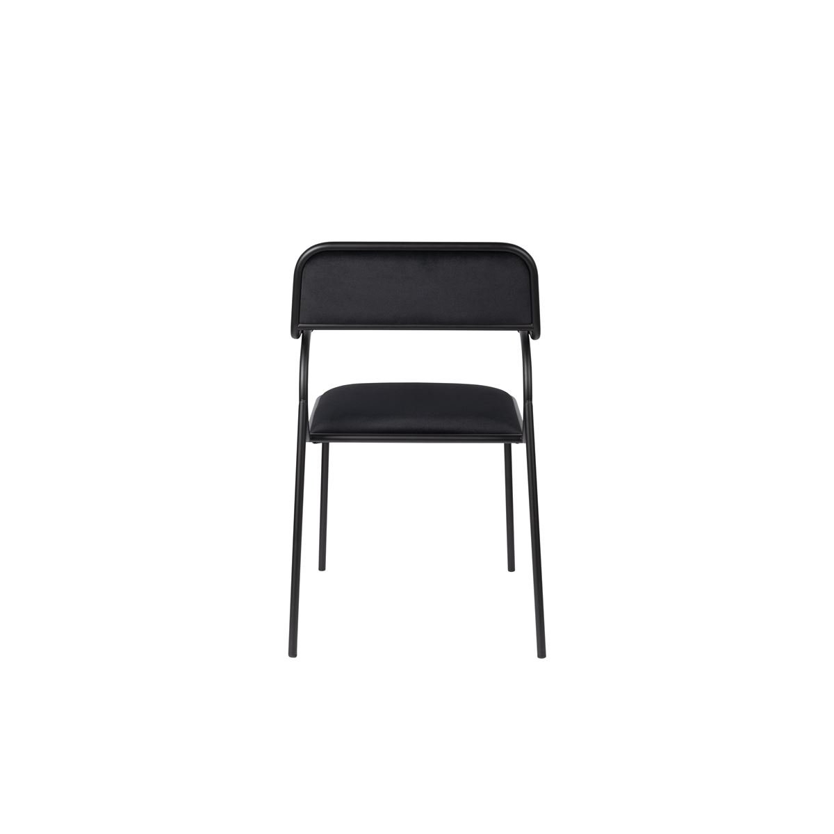 Chaise design en métal (lot de 2), ALBA noir, ZUIVER