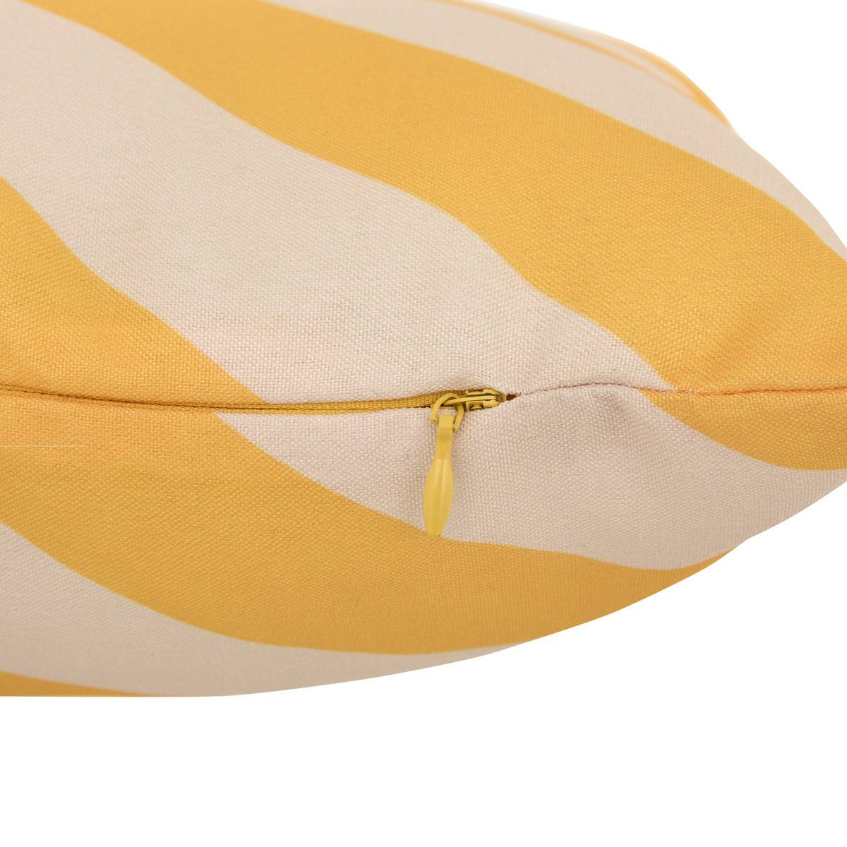 Coussin d'extérieur déhoussable déperlant POOLSIDE jaune, ATMOSPHERA