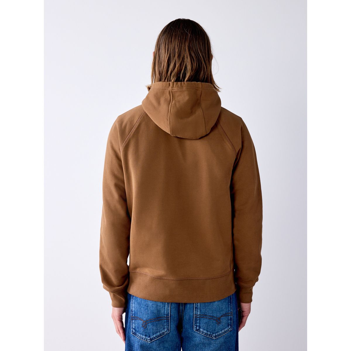 Sweat à capuche doux envers bouclé marron fauve, NEXT
