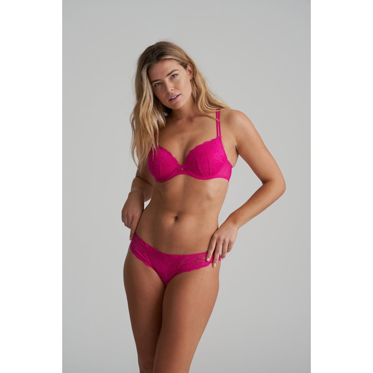 Soutien gorge rembourré - forme coeur MELIPHA rose - very berry, MARIE JO