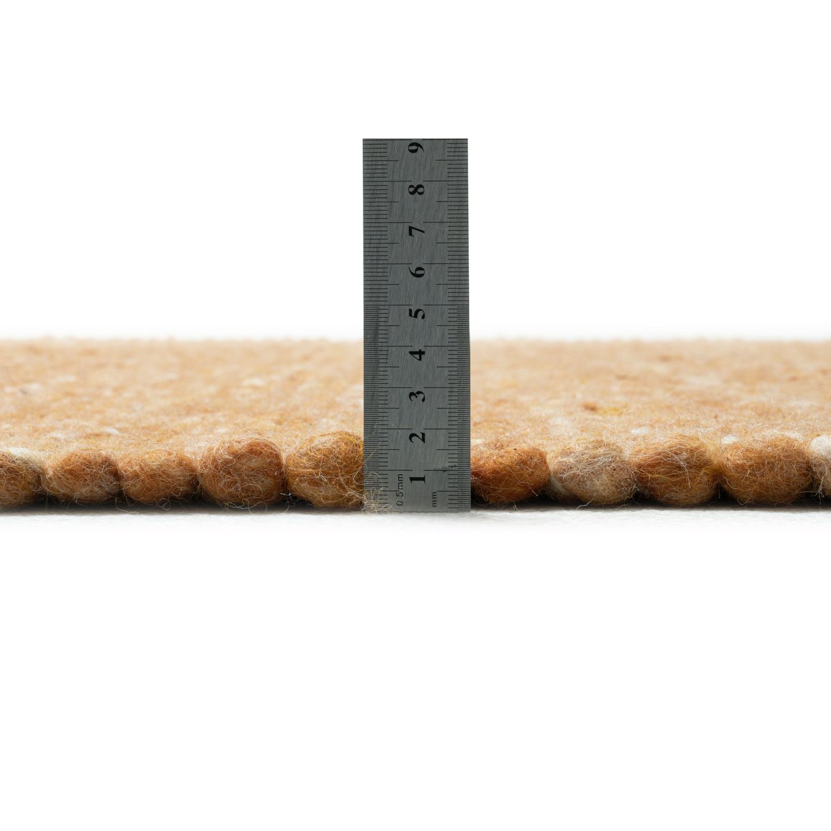 Tapis réversible en laine foulée - HOERNUM beige foncé, THEKO