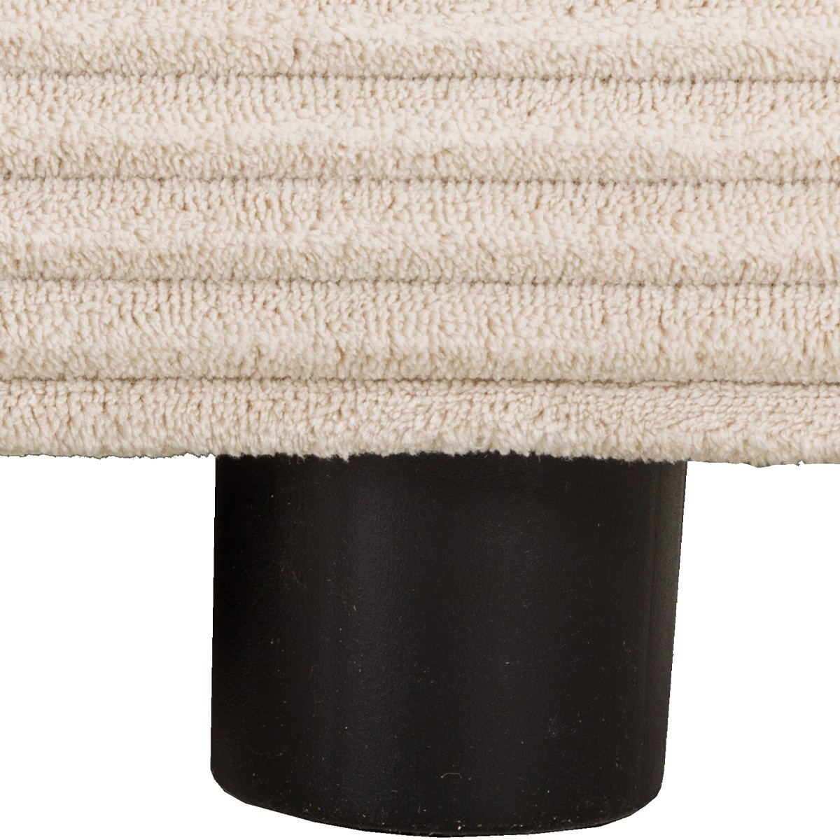 Canapé d'angle convertible réversible 4/5 places en velours côtelé - MALTE beige, HOMIFAB