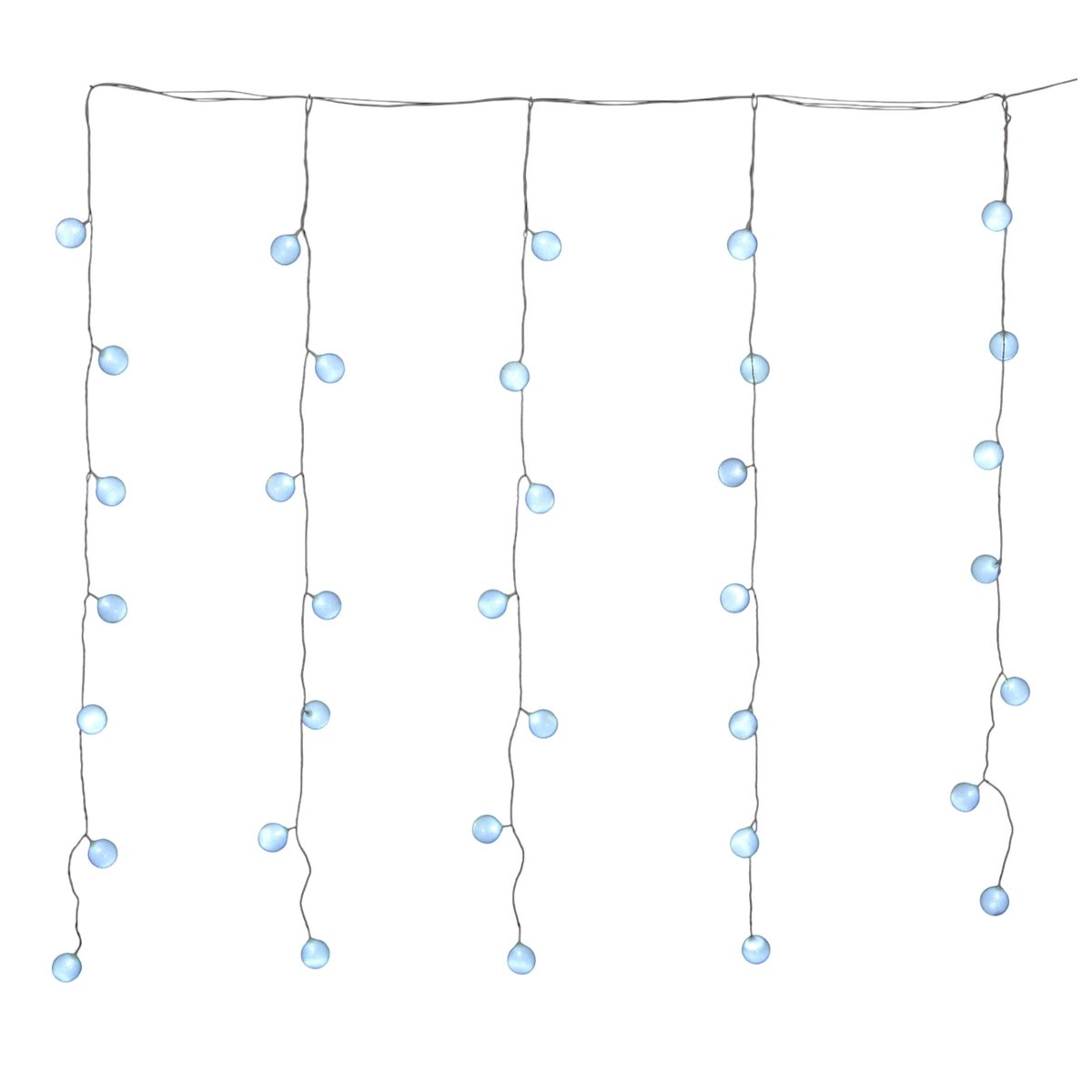 Rideau de Boules Lumineuses 35 LED Blanc Fixe blanc, EDEN