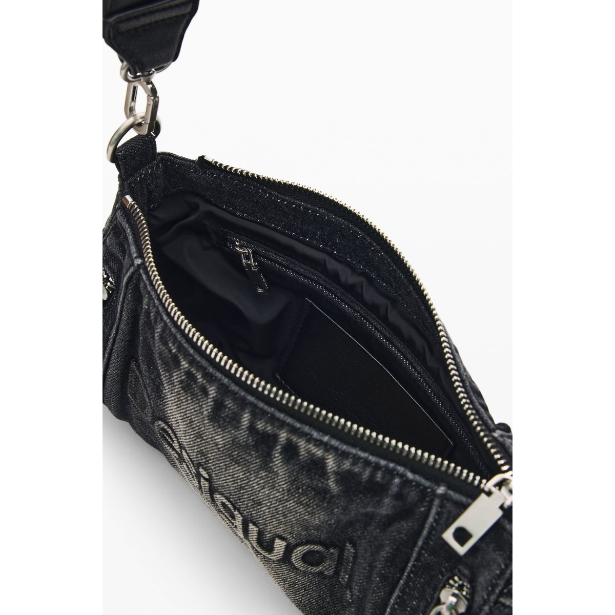 Sac en denim moyen noir, DESIGUAL