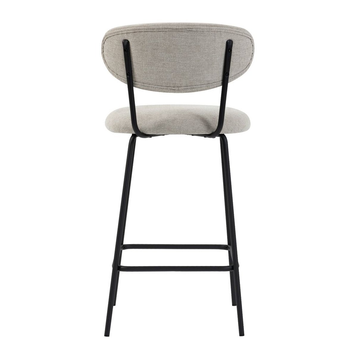 Chaise snack en tissu gris fonce beige, ZAGO