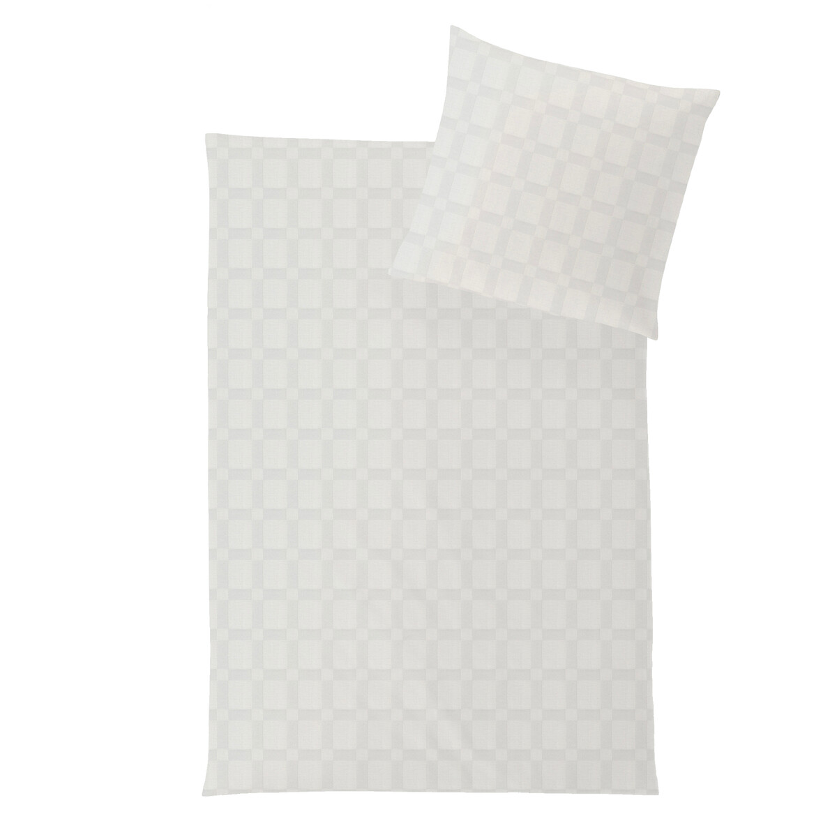 Fourre de duvet en cellulose (Lyocell/Tencel) - à carreaux + Taie(s) 50*70 blanc, EUROPE & NATURE
