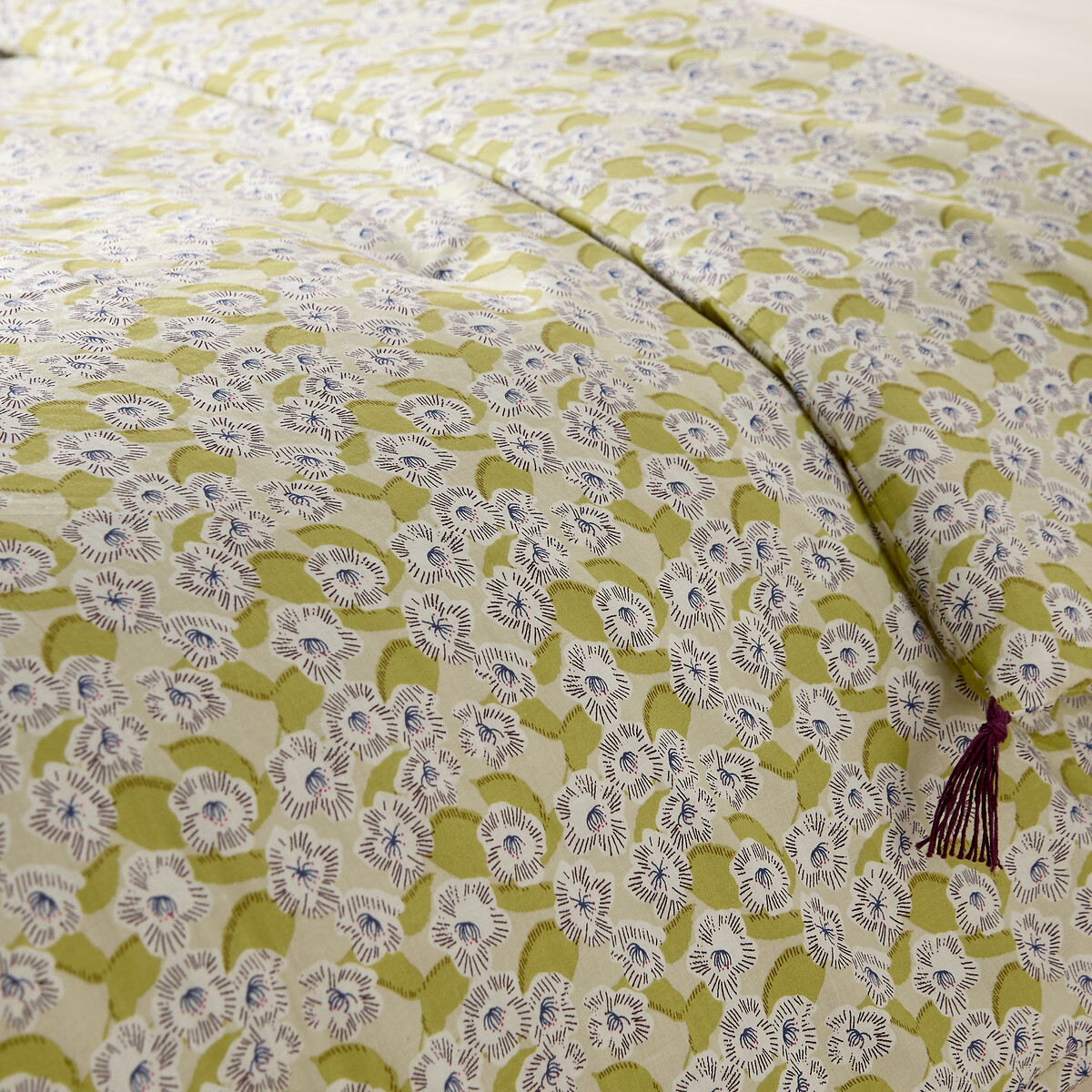 Édredon matelassé imprimé floral voile de coton, MALKO imprimé, LA REDOUTE INTERIEURS