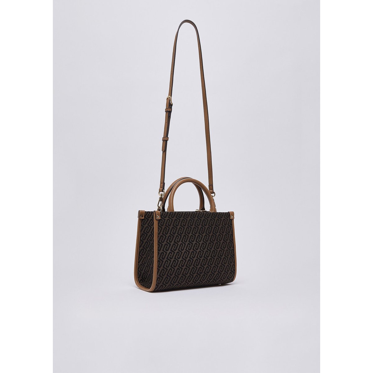 Petit Sac Jacquard marron foncé, LIU JO