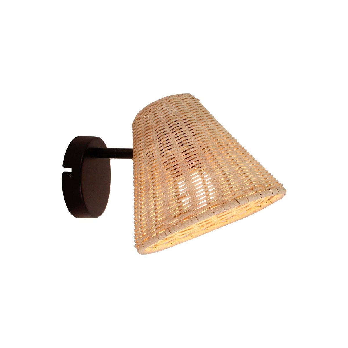 Applique en bois traditionnelle, Zyralia bois clair, noir, LINDBY