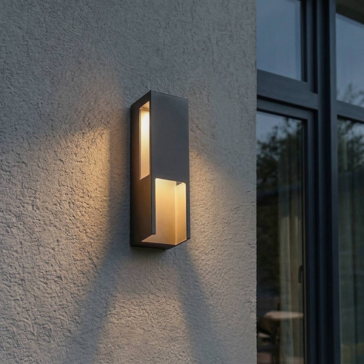 Applique extérieure en aluminium moderneLED anthracite, blanc, LINDBY