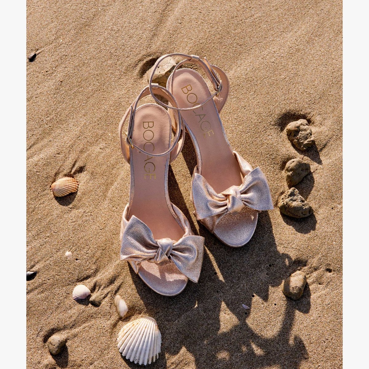 Sandale À Talon PIVOINE or platine, BOCAGE