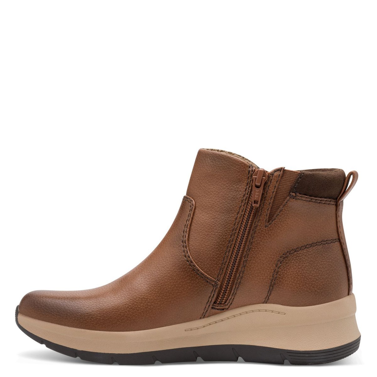 Bottine zippée marron cognac, JANA