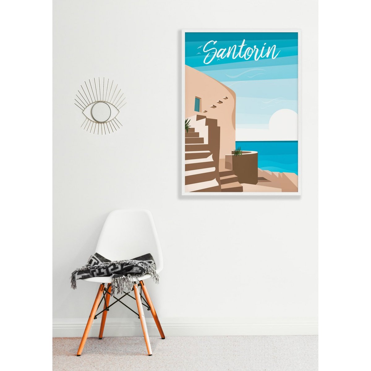 Affiche Santorin blanc, L'AFFICHERIE