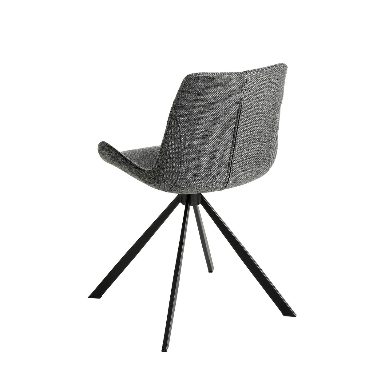 Chaise pivotante en tissu gris | noir, ANGEL CERDA
