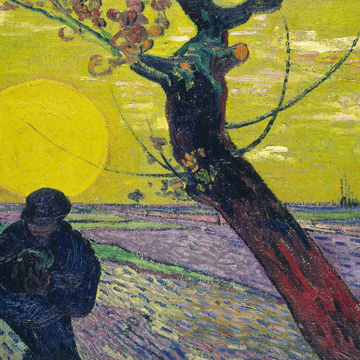Tableau d'art classique Le Semeur de Vincent Van Gogh tableau alu dibond, HEXOA
