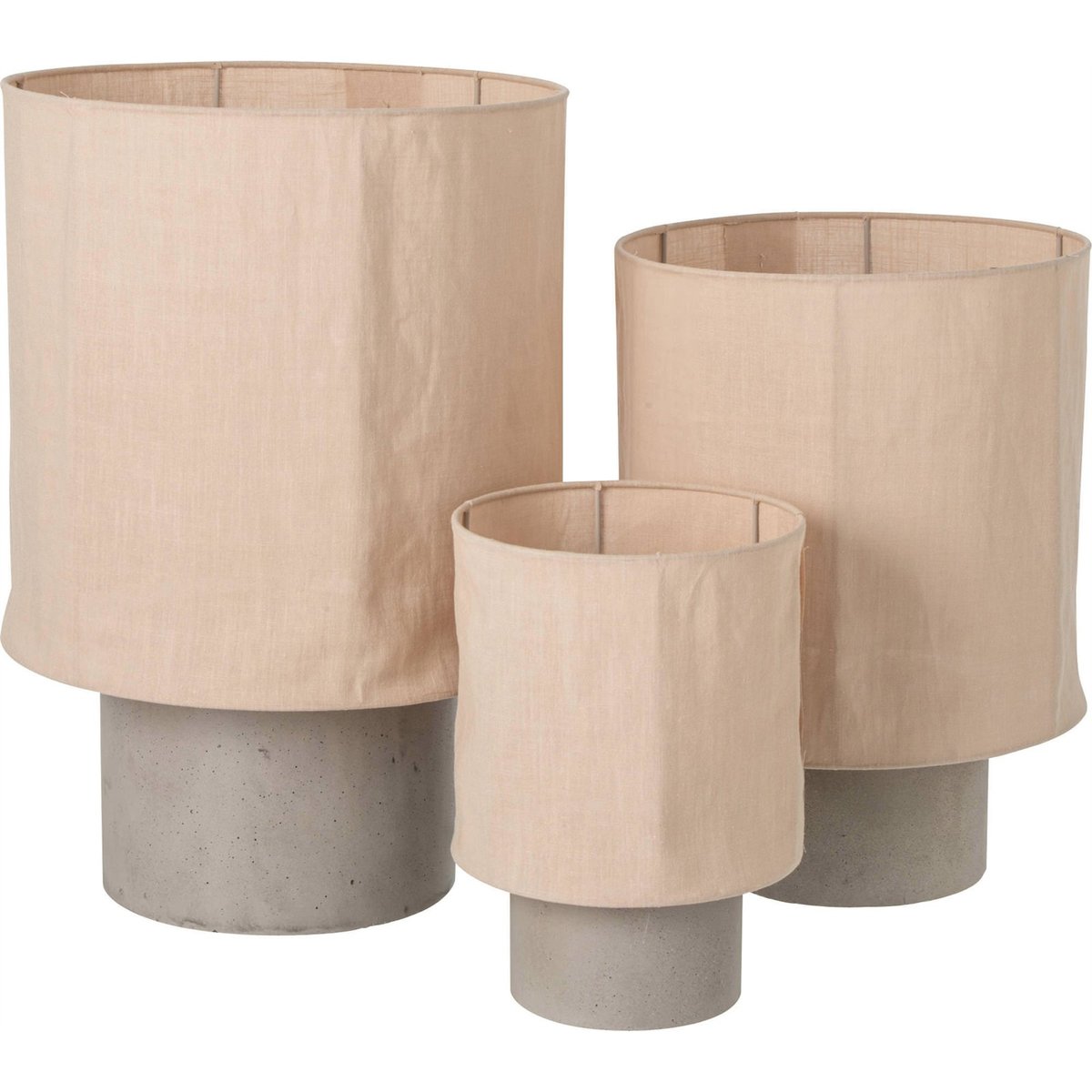 Lampe de table en ciment beige, RECOLLECTION