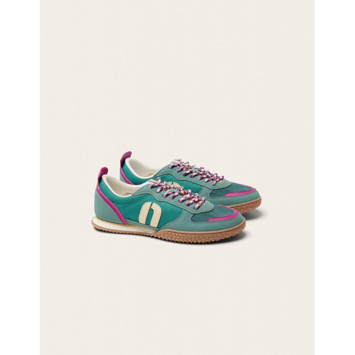 Baskets LAYRAS vert fuchsia sapin, ODAJE