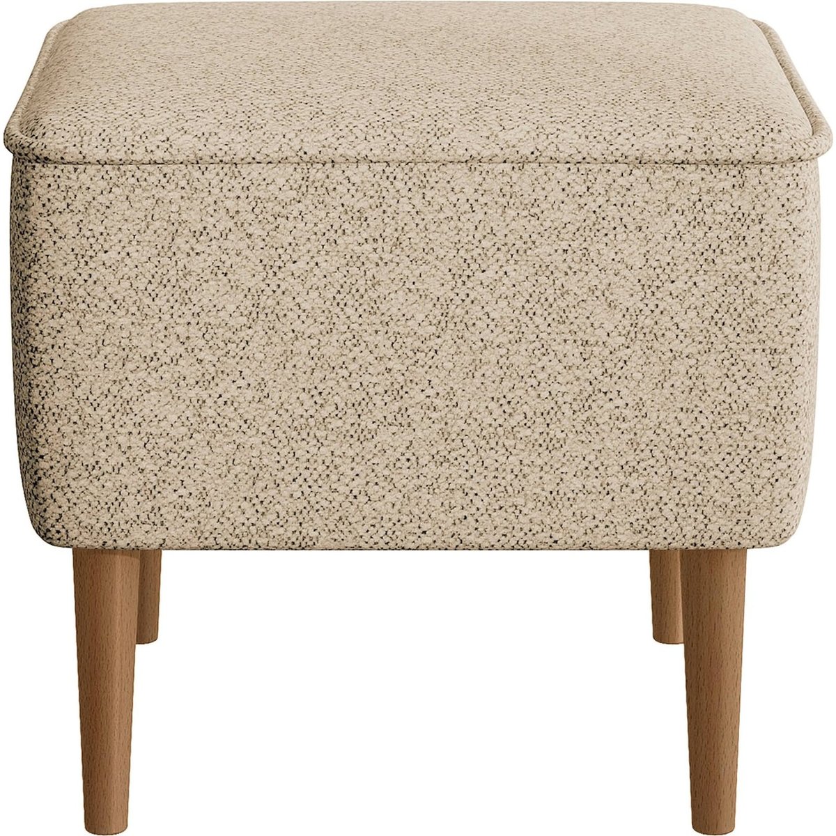 Pouf repose-pieds velours collection VENCE gris anthracite et noir, RECOLLECTION