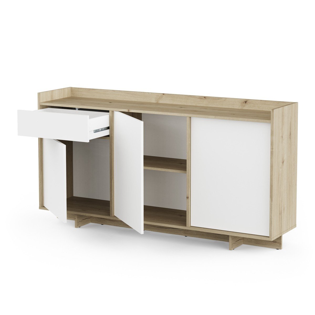 Buffet 3 portes et 1 tiroir - LEAD bois clair, CALICOSY
