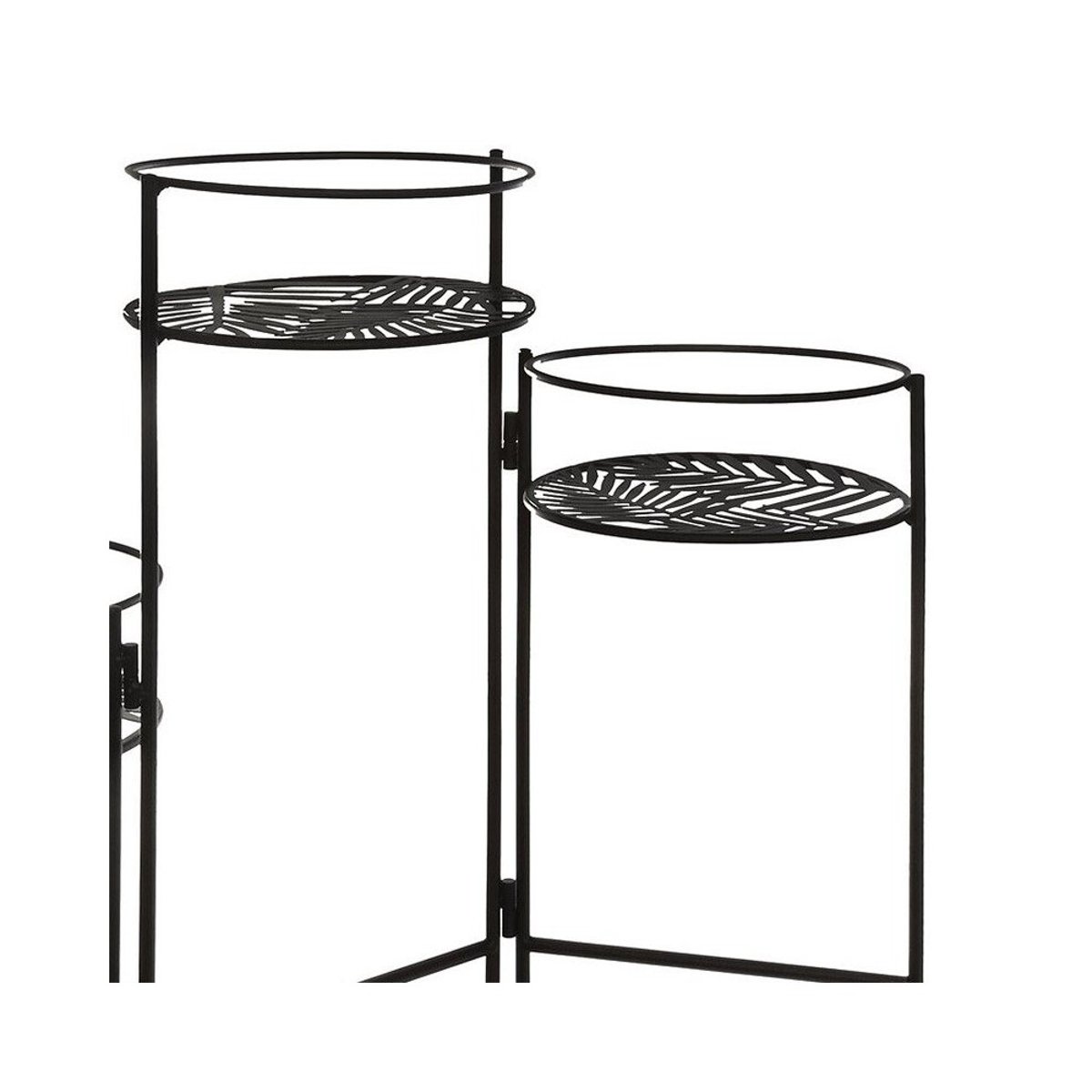Lot De 3 Portes Plante En Métal Leaf Noir noir, ATMOSPHERA