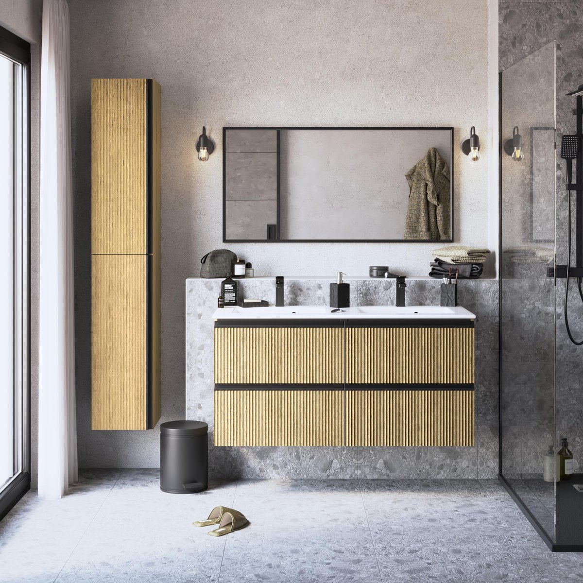 Miroir en MDF, STUDIO noir, SENSEA