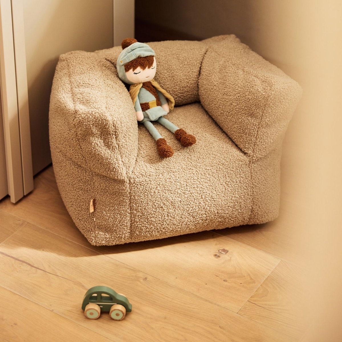 Fauteuil pouf couleur unique, JOLLEIN