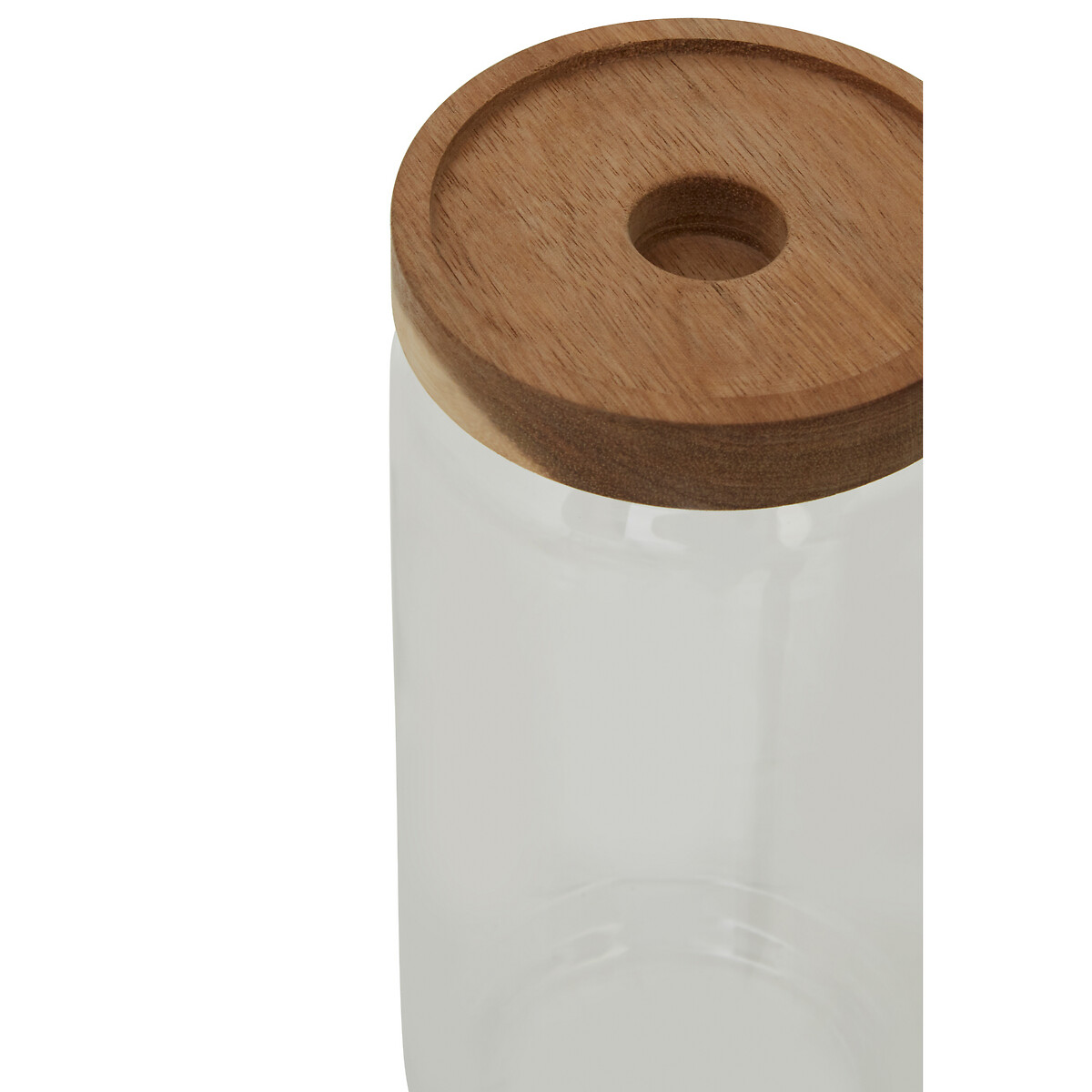 Large Glass Storage Jar with Acacia Wood Lid transparent, SO'HOME