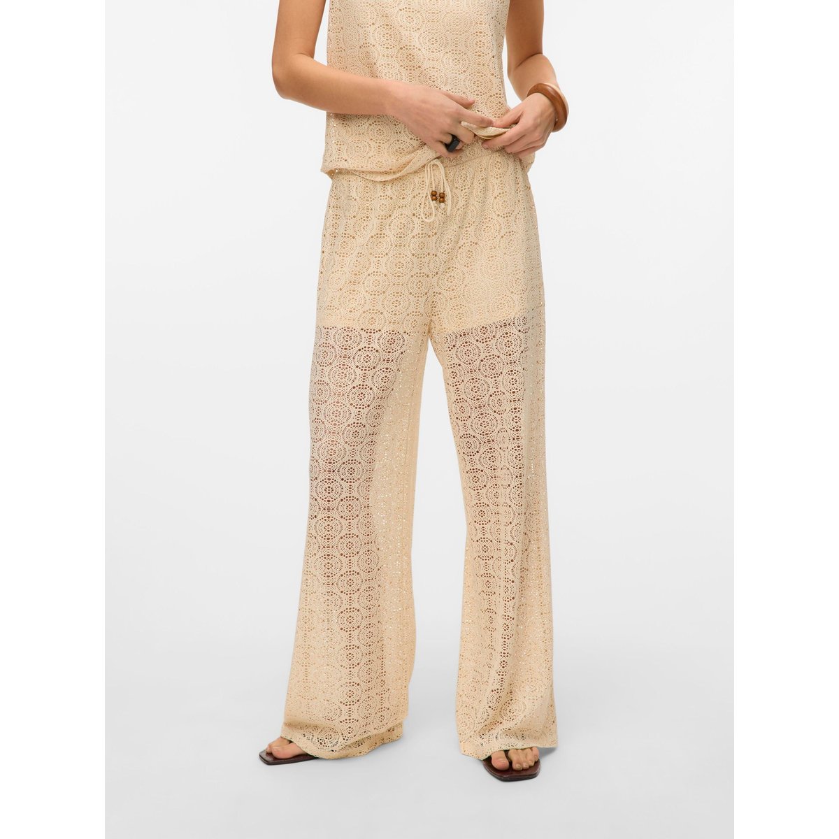 Pantalon À Jambe Large birch, VERO MODA