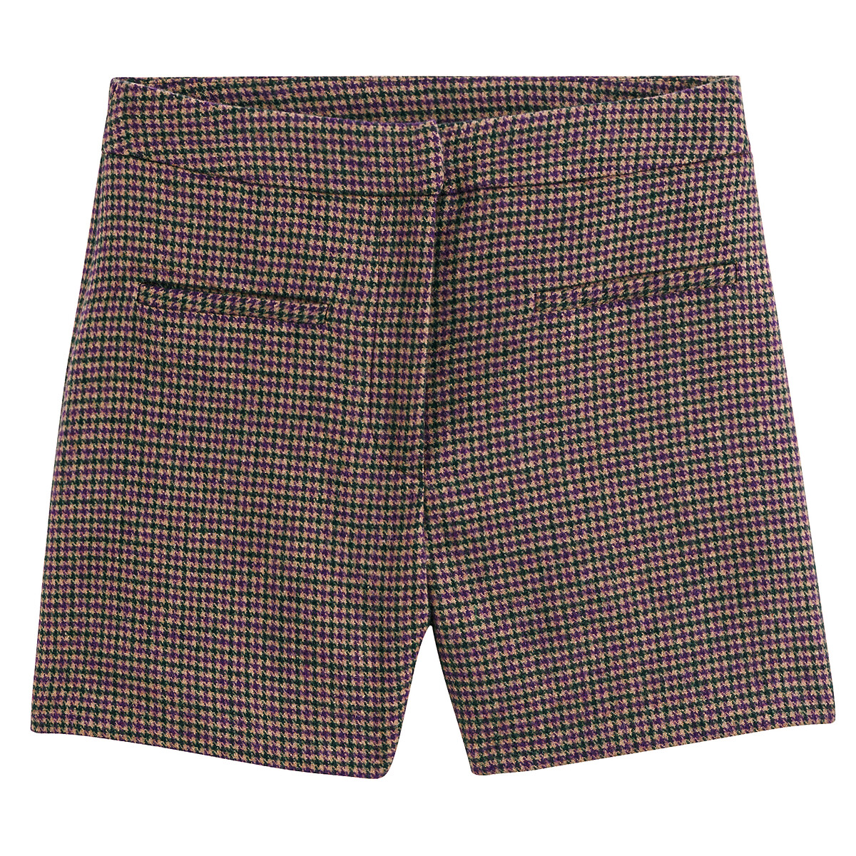 Houndstooth Check Shorts in Wool Mix houndstooth check, LA REDOUTE COLLECTIONS