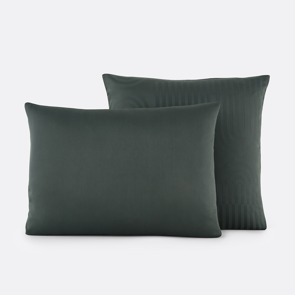 Taie d'oreiller en satin de coton, Varano vert cèdre, LA REDOUTE INTERIEURS