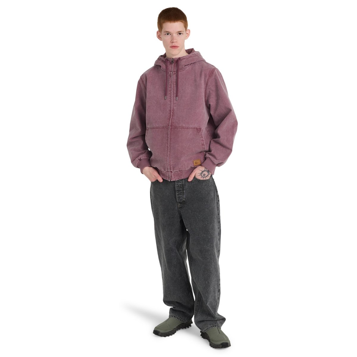 Veste en toile à capuche DULCEY violet nocturne, ELEMENT