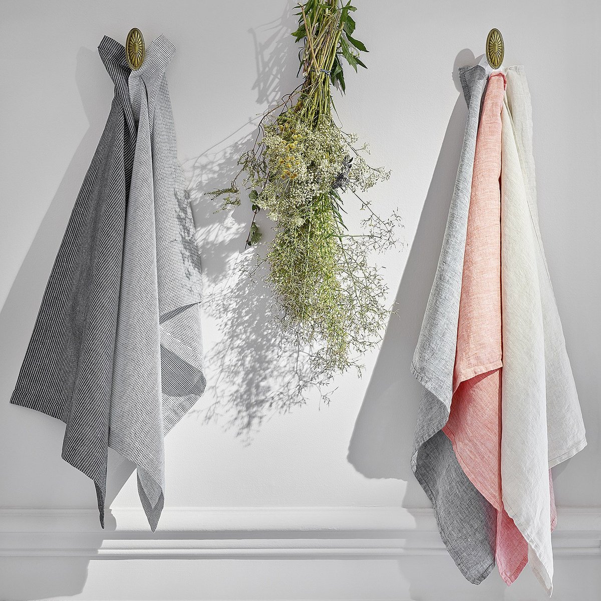 Torchon coton FLAG blanc, HABITAT