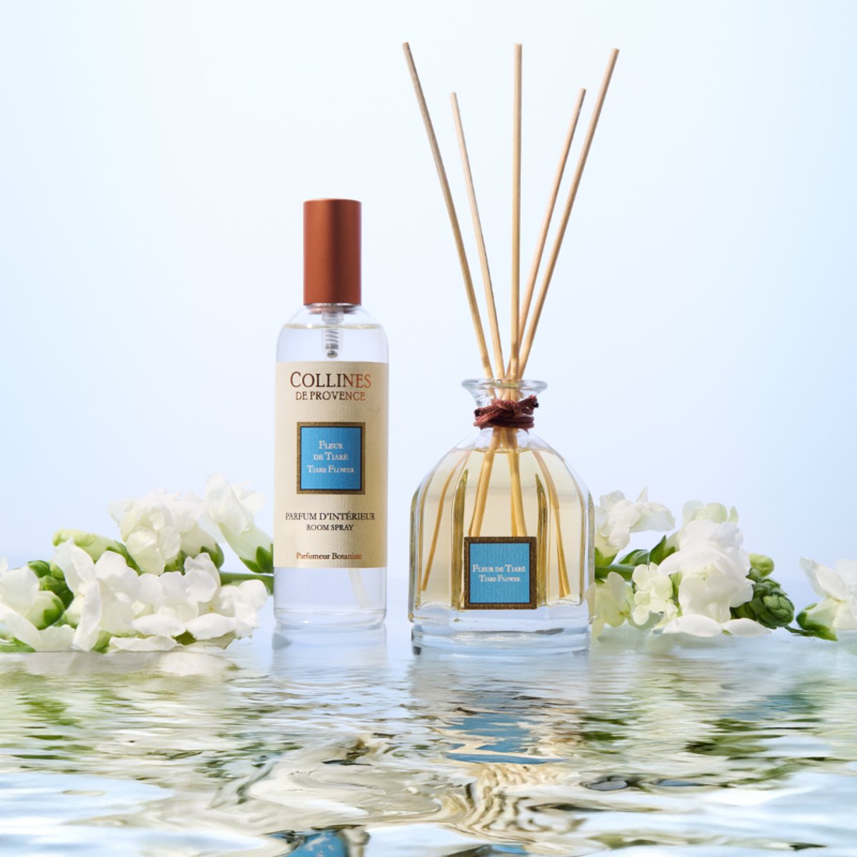 Parfum d'Intérieur FLEUR DE TIARÉ blanc, COLLINES DE PROVENCE