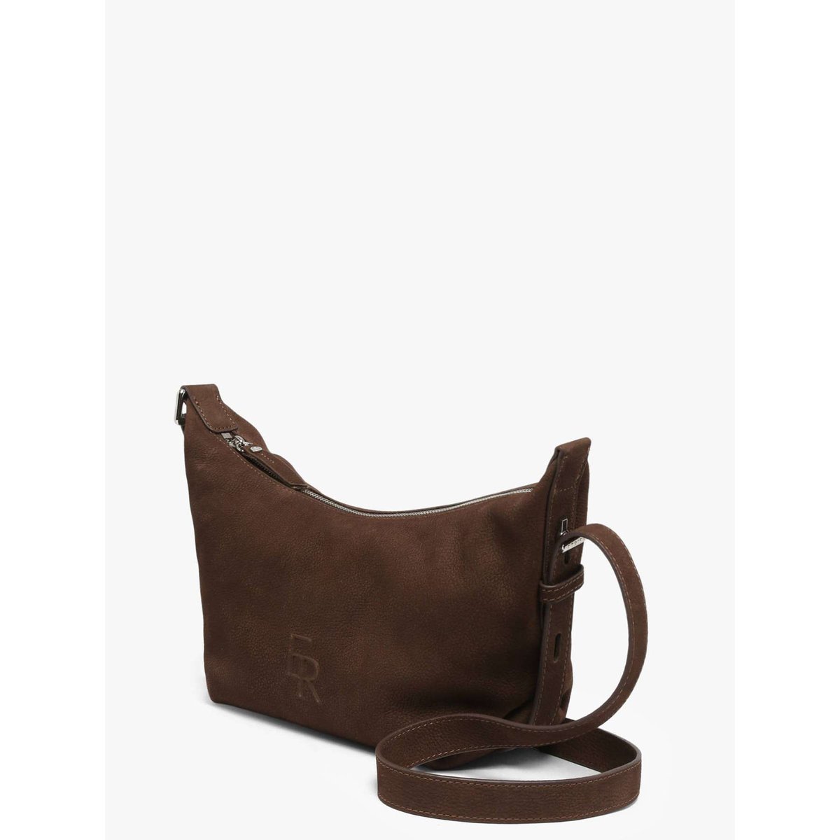 Sac bandoulière Cavalier nubuck cuir chocolat, ETRIER