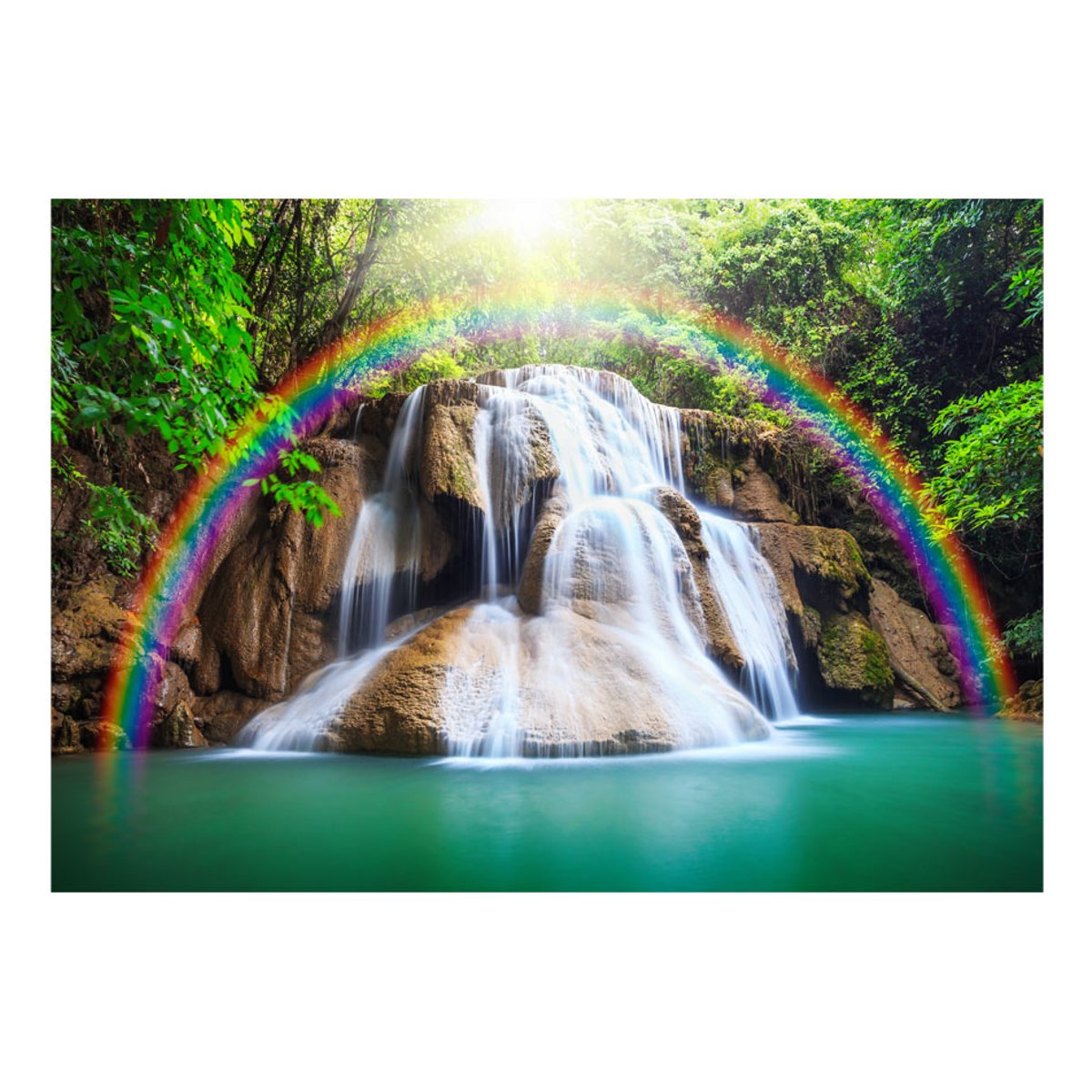 Papier peint intissé panoramique Paysage Waterfall of Fulfilled Wishes vert, EDEN