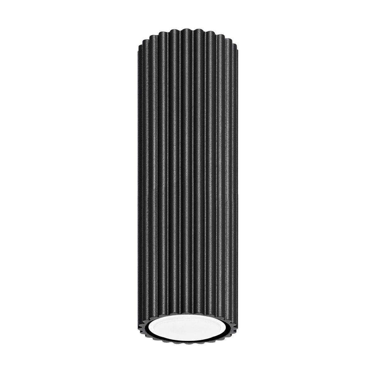 Plafonnier Aluminium Noir GU10 1 Karbon 20 noir, EDEN