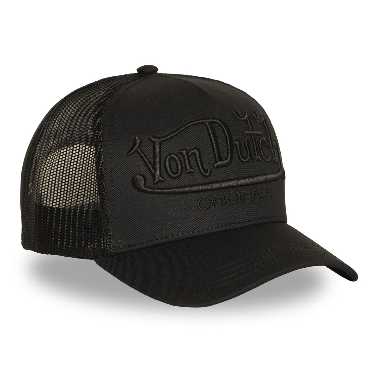 Casquette trucker EMBROIDERY noir, VON DUTCH