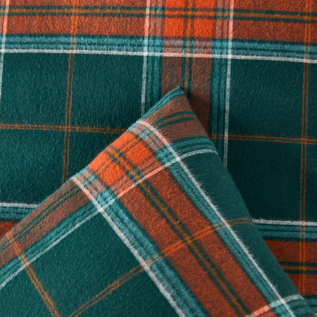 Funda de almohada de franela, de cuadros, JORASSES cuadros, LA REDOUTE INTERIEURS