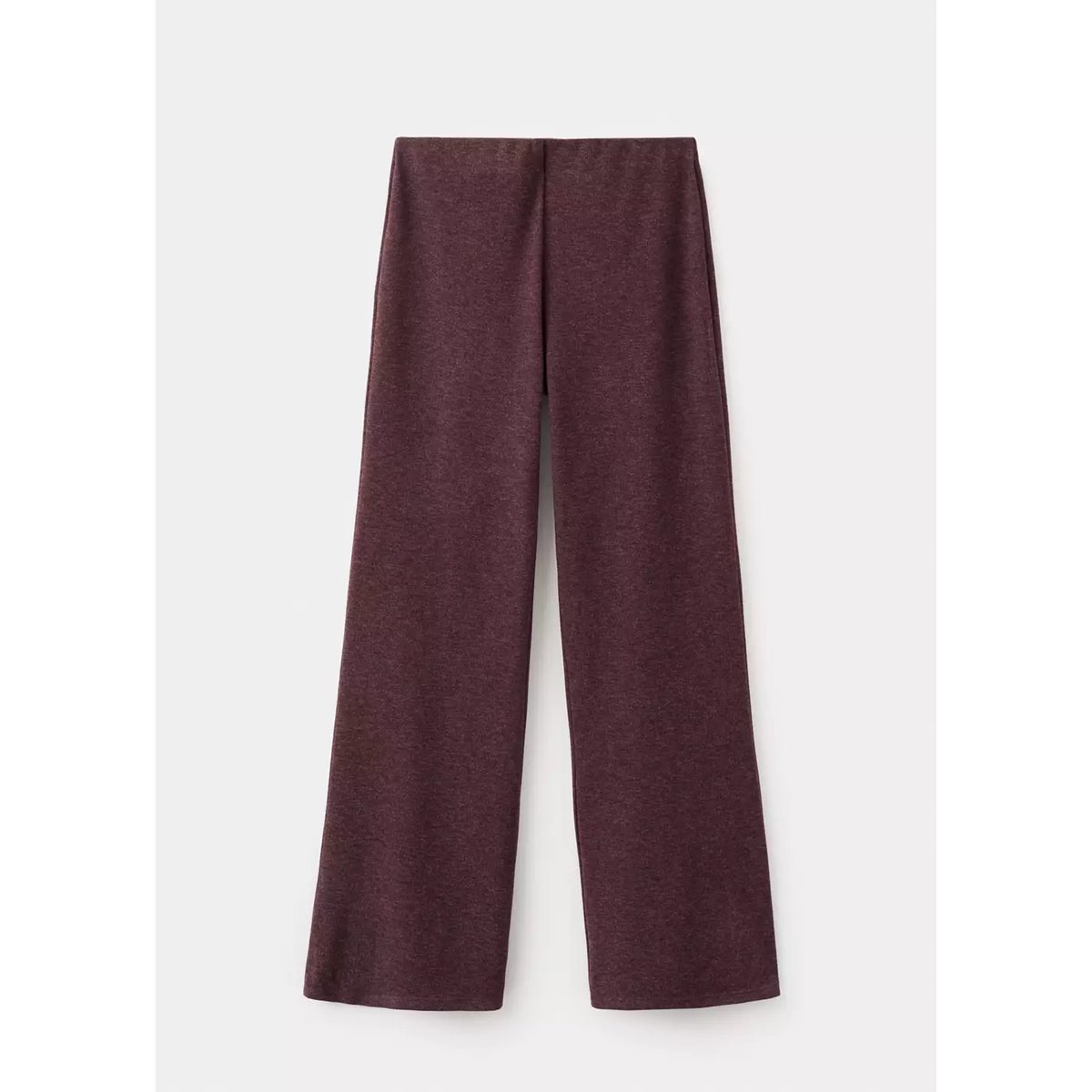 Pantalon maille taille élastique bordeaux, MANGO