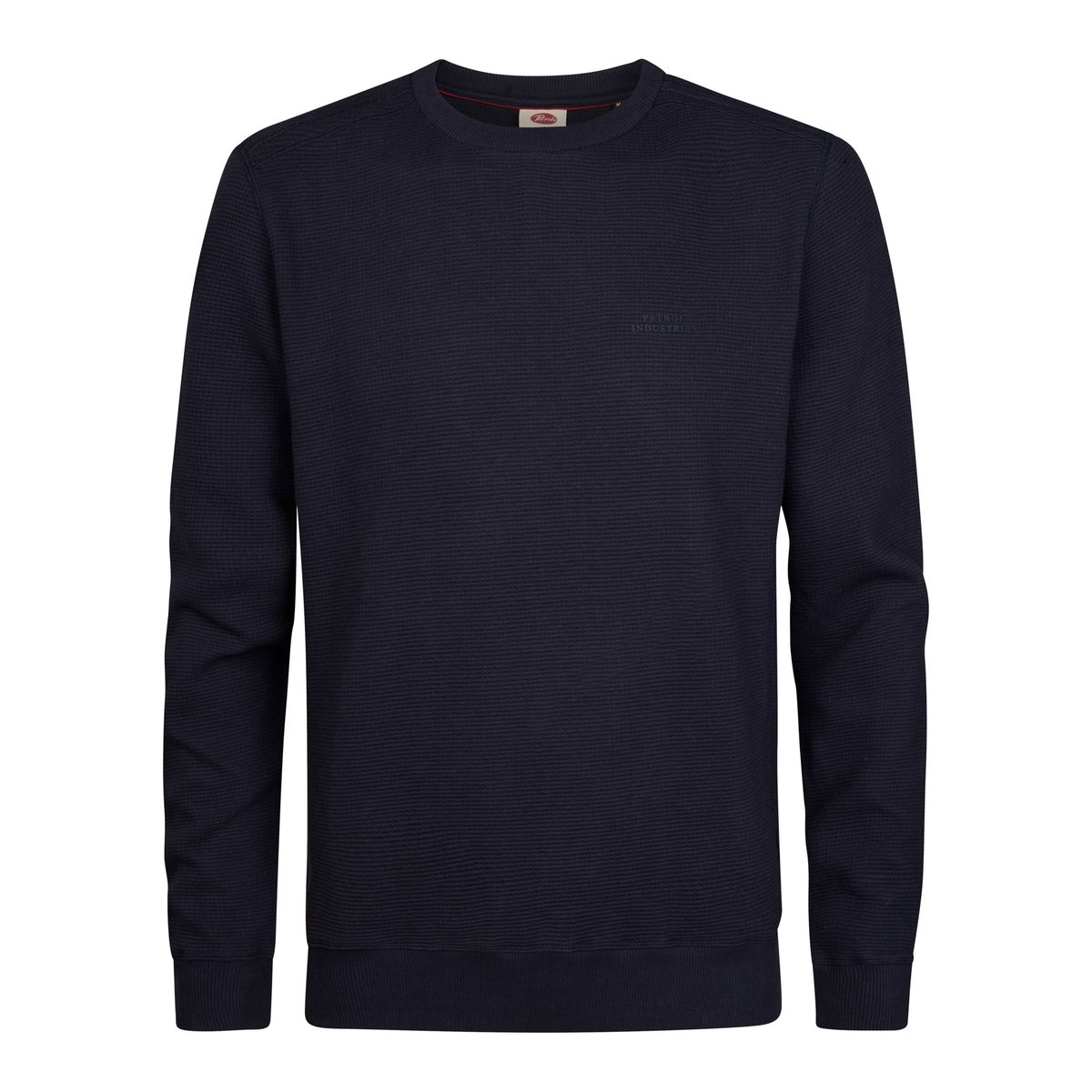 Sweat  en maille gaufrée ironmont bleu royal navy, PETROL INDUSTRIES