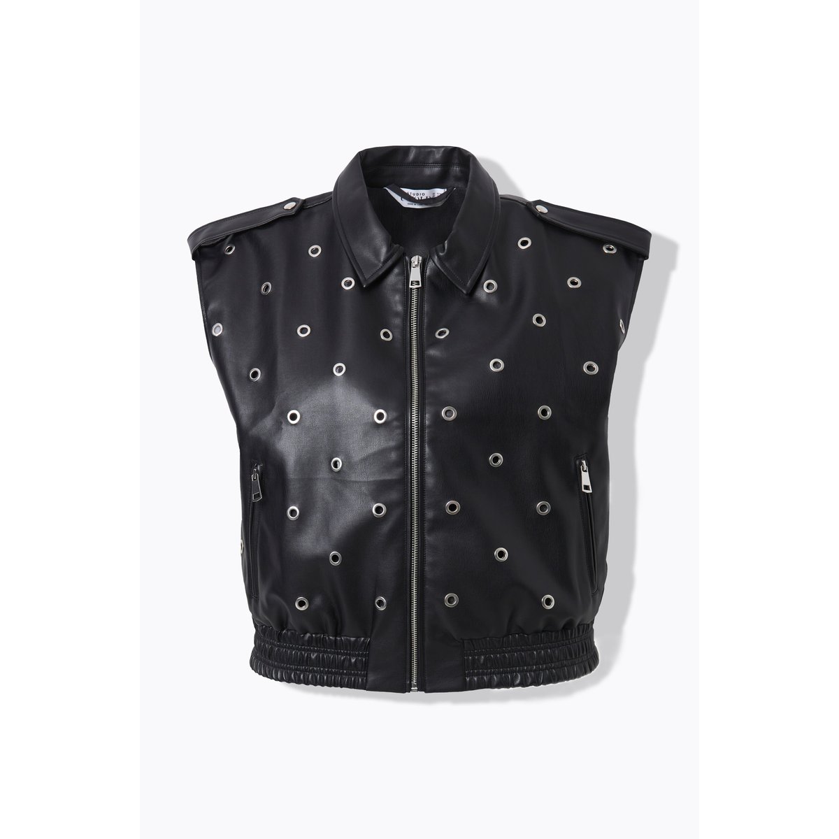 Veste sans manches, coupe Boxy cropped noir, STUDIO UNTOLD