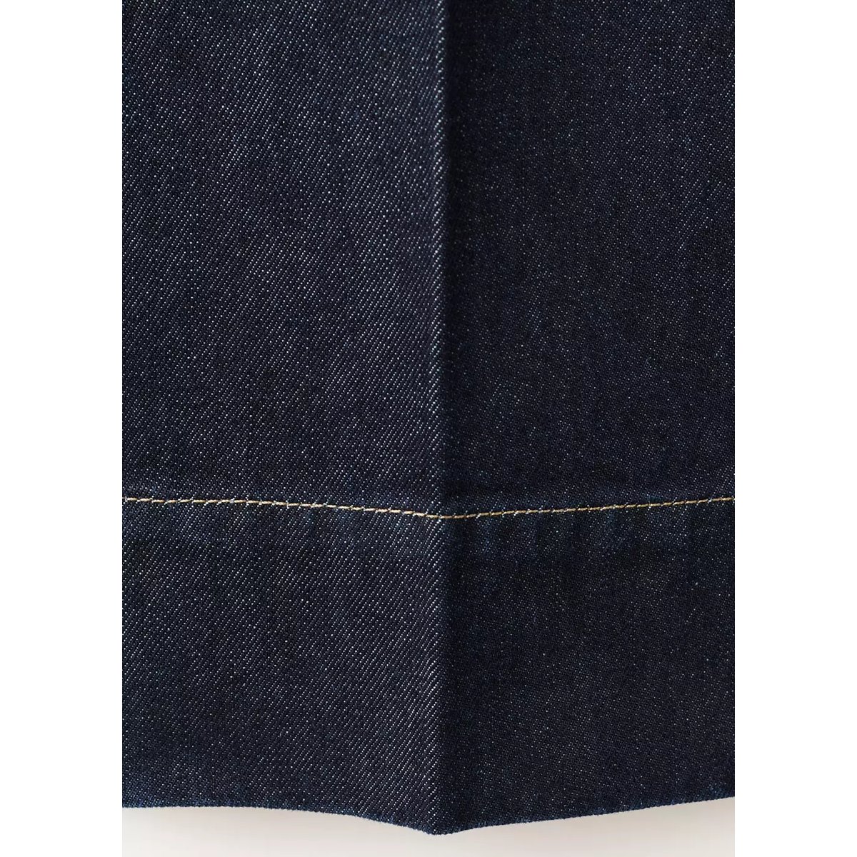 Jean droit revers couture bleu foncé, MANGO