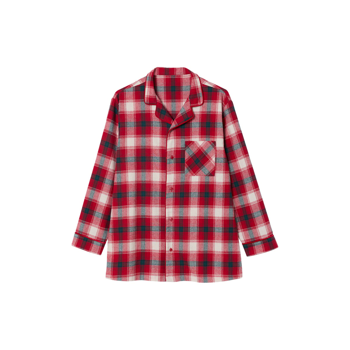 Pyjama flanelle noël capsule famille carreaux rouge, VERTBAUDET
