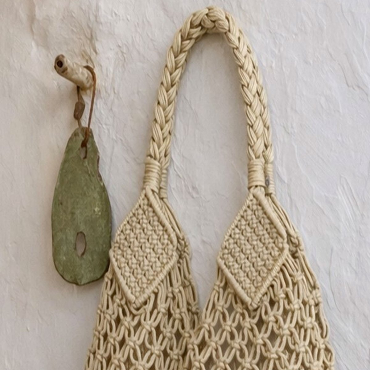 Sac crochet beige 35x66cm beige, WADIGA