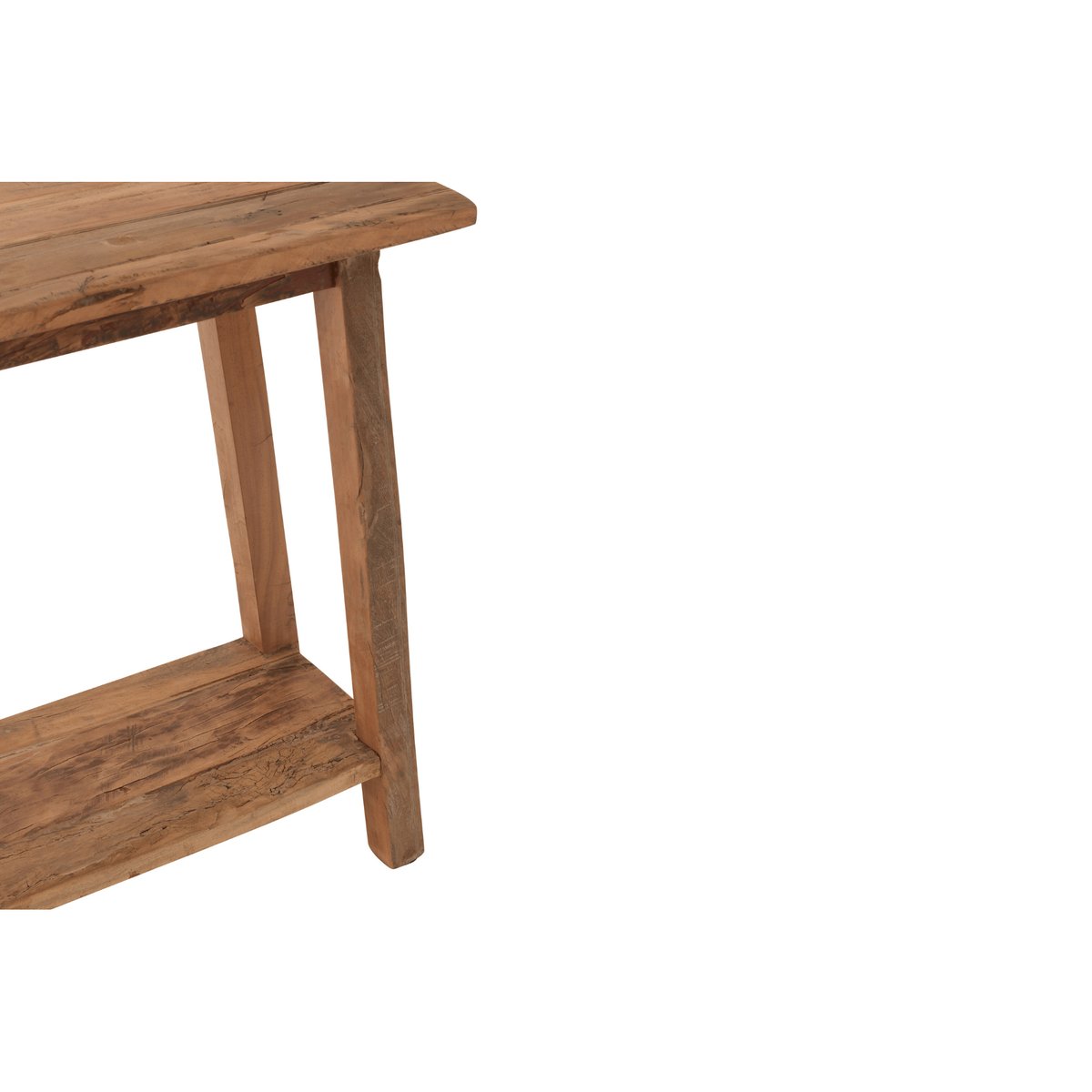 Console double plateau en bois recyclé L120 - CARRIE naturel, HELLIN, DEPUIS 1862