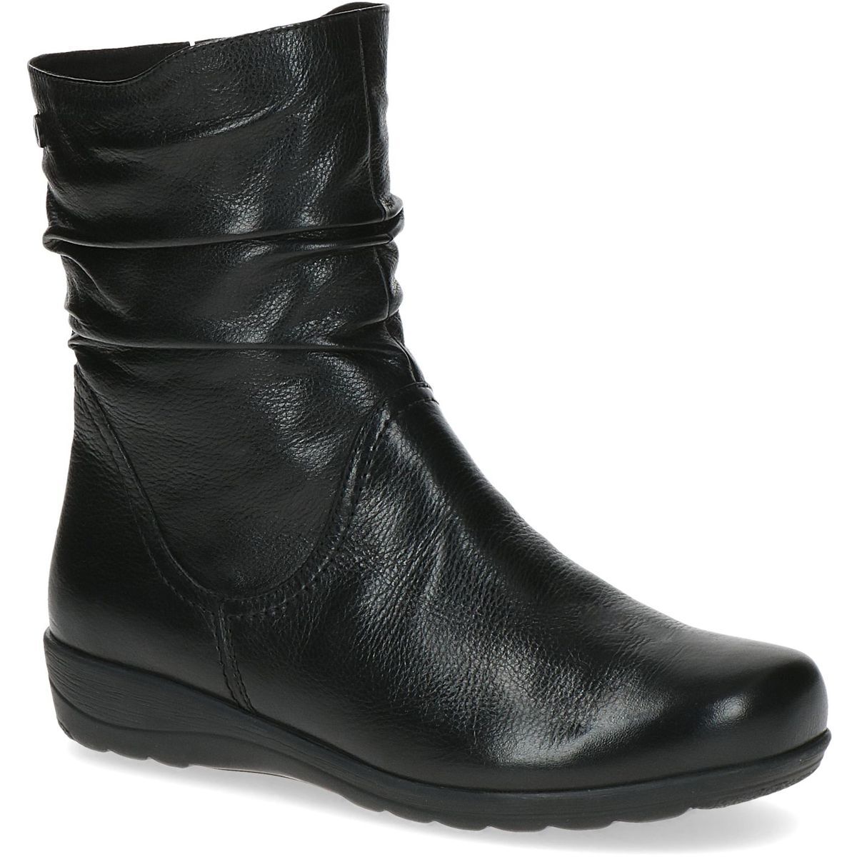 Bottine en cuir noir nappa, CAPRICE