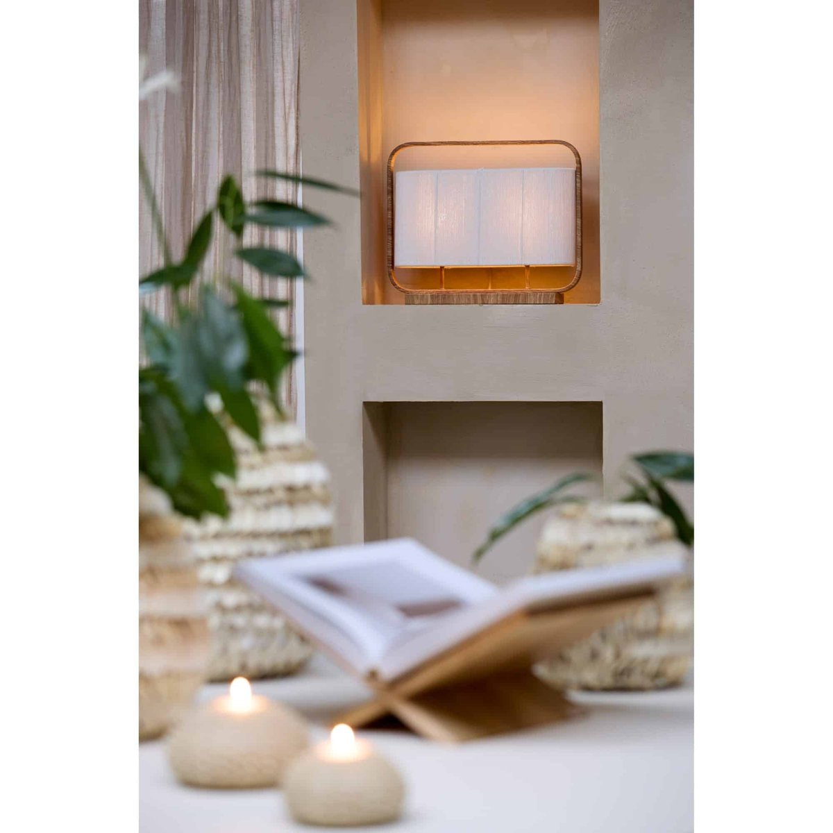 Lampe À Poser Métal LECCE naturel, LIGHT & LIVING 